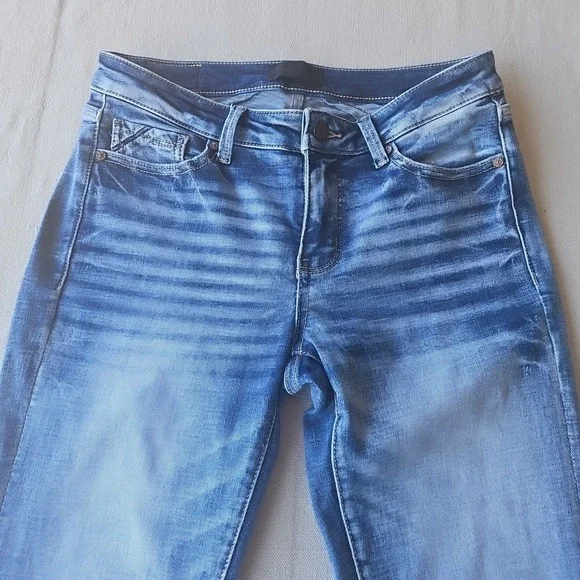 Buckle Black Denim Skinny Jeans Fit No. 53 Womens 27x32 Distressed Whisker Wash - Picture 4 of 10